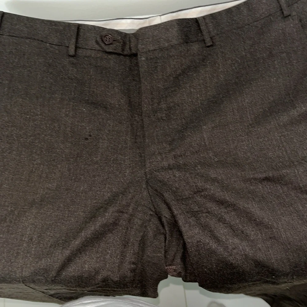 Canali Dress Pants Brown, VGUC, waist 37”, Inseam 30”. 100% Wool, made in Italy - Picture 10 of 16